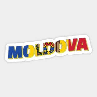 Moldova Vintage style retro souvenir Sticker